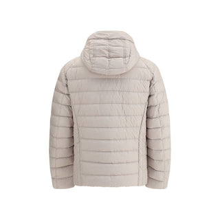 Chaqueta beige de poliamida de longitud completa