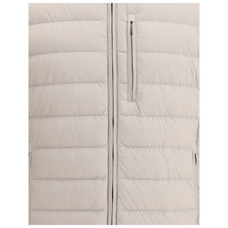 Chaqueta beige de poliamida de longitud completa