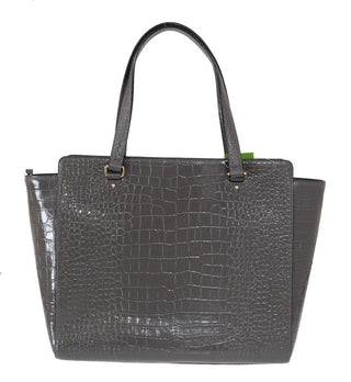 Graue Kroko-geprägte Leder Elissa Bristol Drive Tote Handtasche Tasche