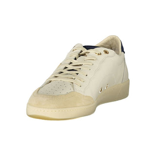 White Polyurethane Men Sneaker