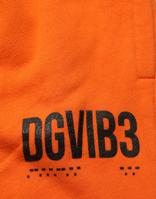 Orange Cotton DG VIB3 Logo Drawstring Sweatpants Pants