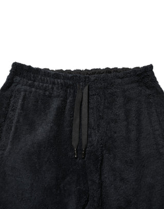 Schwarze Jogginghose für Herren mit Baumwoll-Logo
