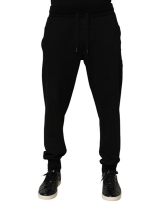 Schwarze DG Logo Herren-Jogginghose aus Baumwolle