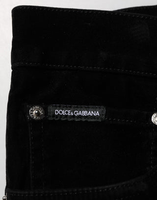 Schwarze Baumwoll-Slim-Fit-Denim-Hosenjeans