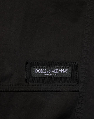 Schwarze Baumwoll-Cargo-Jogger-Sweatpants-Hose