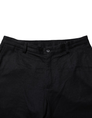 Black Cashmere Dress Formal Men Trouser Pants