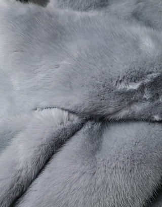 Powder Blue Mink Fur Neck Warmer Scarf