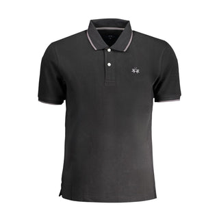Black Cotton Men's Polo Shirt
