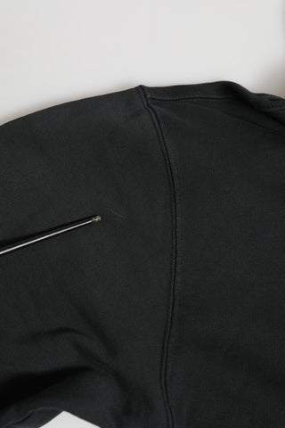 Schwarzer Logo FullZip Kapuzenpullover