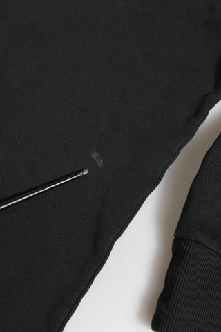Schwarzer Logo FullZip Kapuzenpullover