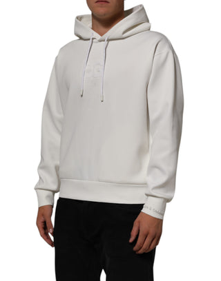 Weißes Logo Kapuzen-Sweatshirt für Herren