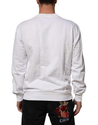 Herren Sweatshirt mit geprägtem weißem Logo