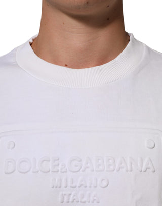Herren Sweatshirt mit geprägtem weißem Logo