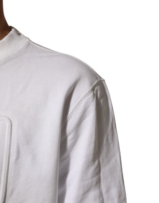 Herren Sweatshirt mit geprägtem weißem Logo