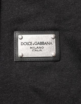 Schwarzer Logo FullZip Kapuzenpullover