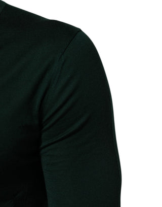 Dark Green Button Down Men Cardigan Sweater