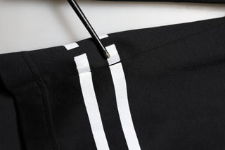 Black Logo Print Cotton Casual Bermuda Short
