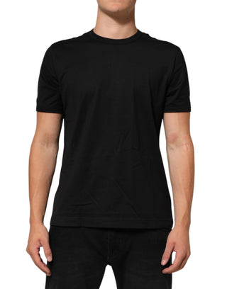 Schwarzes Goodluck 2021 Baumwoll-T-Shirt mit Rundhalsausschnitt