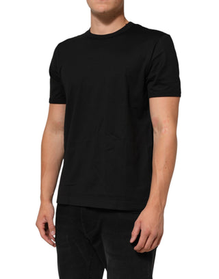 Schwarzes Goodluck 2021 Baumwoll-T-Shirt mit Rundhalsausschnitt