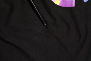 Schwarzes T-Shirt aus Baumwolle mit Logo-Print und Rundhalsausschnitt