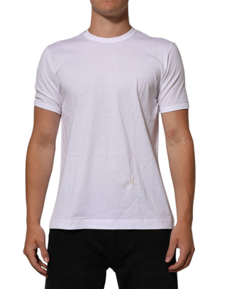 White Goodluck 2021 Cotton Crew Neck  T-shirt