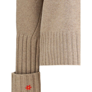Beiges Merino-Woll-Sweatshirt