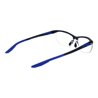 Blaue Brillenfassung aus Edelstahl