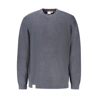 Blauer Baumwollpullover für Herren