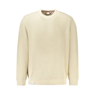 Beige Baumwolle Herrenpullover