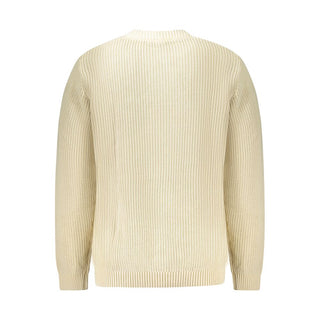 Beige Baumwolle Herrenpullover