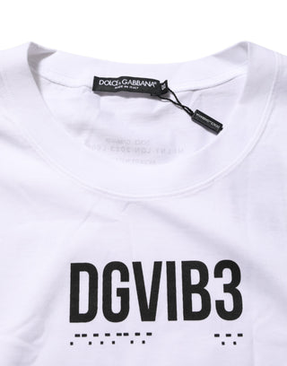 Weißes ärmelloses Baumwoll-Tanktop mit Aufdruck