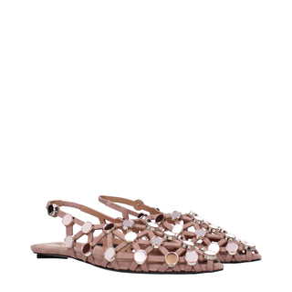 Pinke Ballerinas aus Leder