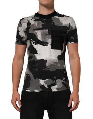Mehrfarbiges Camouflage Herren T-Shirt mit kurzen Ärmeln
