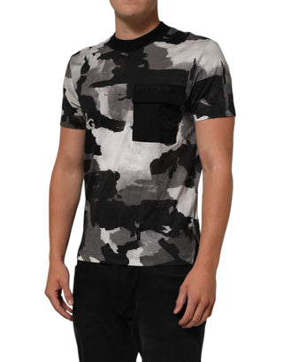 Mehrfarbiges Camouflage Herren T-Shirt mit kurzen Ärmeln