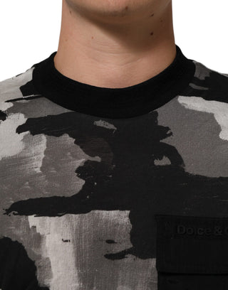 Mehrfarbiges Camouflage Herren T-Shirt mit kurzen Ärmeln