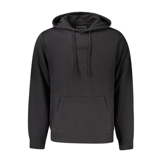 Schwarzer Kapuzenpullover aus Bio-Baumwolle für Herren