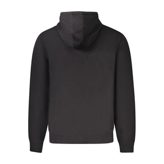 Schwarzer Kapuzenpullover aus Bio-Baumwolle für Herren