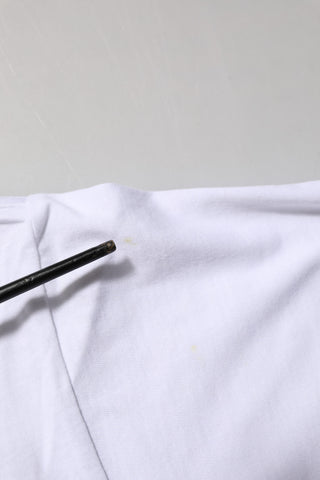 White Graphic Print Cotton CrewNeck T-shirt