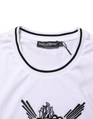 White Sacred Heart Short Sleeve Men T-shirt