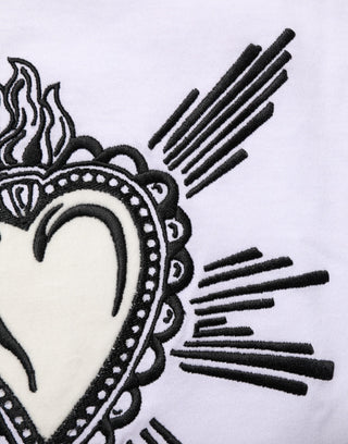 White Sacred Heart Short Sleeve Men T-shirt