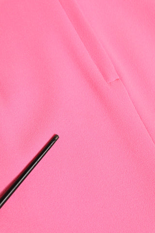 Pinkes figurbetontes Etui-Midikleid aus Polyester mit langen Ärmeln