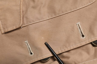 Beige Baumwoll-Button-up figurbetonte kurze Jacke