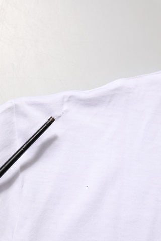 White Logo Print Cotton Men Crew Neck T-shirt
