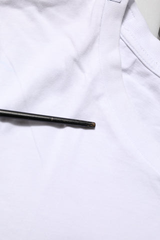 Weißes T-Shirt aus Baumwolle mit Logo-Print und Rundhalsausschnitt