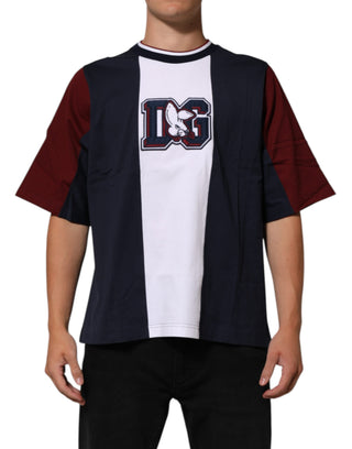 Mehrfarbig gestreiftes Baumwoll-Herren-Rundhals-T-Shirt