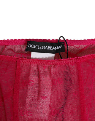 Fuchsia Logo Lace Enge Midi-Unterhose