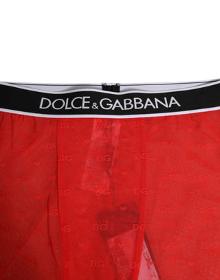 Red Logo Lace Tight Midi Trousers Underwear