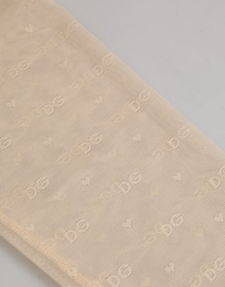 Beige Nylon-Logo-Leggingshose Unterwäsche