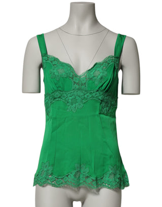 Grünes florales Spitzen-Tanktop Dessous Unterwäsche
