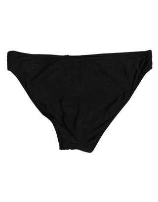 Schwarzer Slip aus Nylon-Stretch für Damen